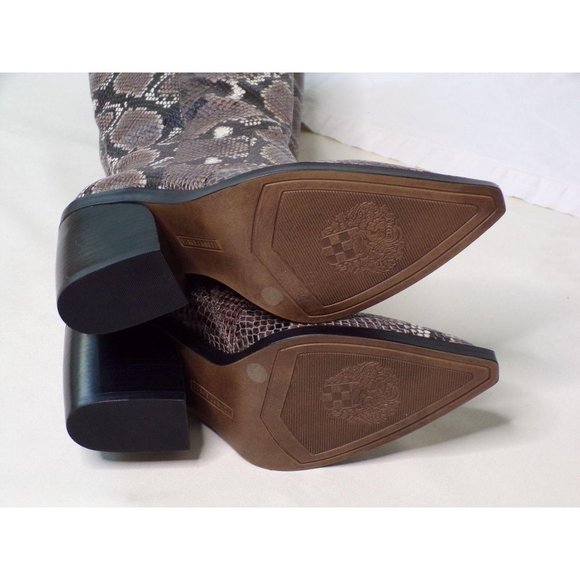 VINCE CAMUTO Gravana Knee High Western Boot Brown Snake 6 NEW $229 - Picture 10 of 10